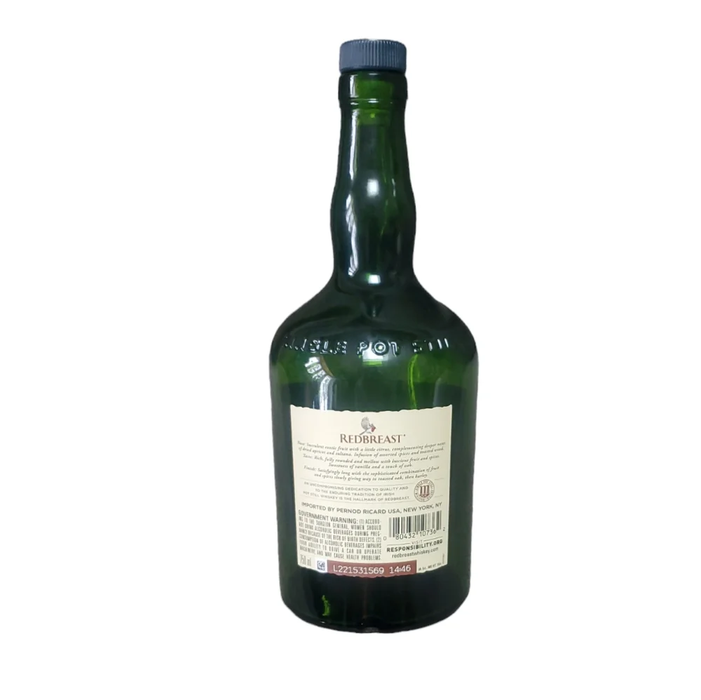 Redbreast Single Pot Still Irish Whiskey Aged 12 Years 750 ml Empty Bottle